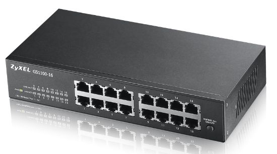 Image de Zyxel GS1100-16 Non-géré Gigabit Ethernet (10/100/1000) Noir (GS1100-16-EU0101F)