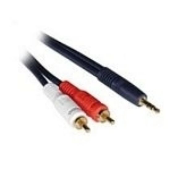 Image de C2G 3m Velocity 3.5mm Stereo Male to Dual RCA Male Y-Cable câbl ... (80275)