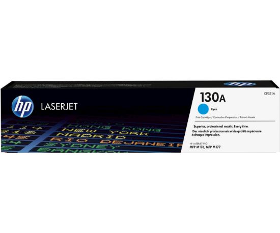 Image de HP Cartouche de toner cyan d'origine LaserJet 130A (CF351A)