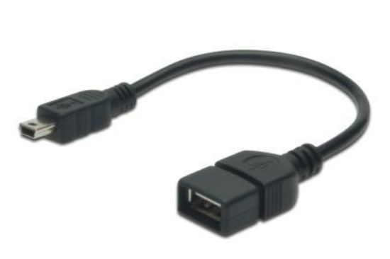 Image de Digitus ASSMANN Electronic USB 2.0 OTG 0.2m USB mini B Noir (AK-300310-002-S)