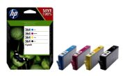 Image de HP 364 pack de 4 cartouches d'encre noir/cyan/magenta/jaune authentiques (N9J73AE)