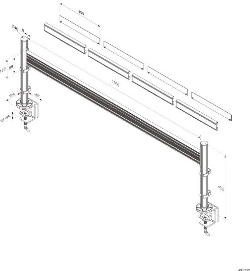 Image de Neomounts by Newstar barre de bureau ecran plat (FPMA-DTB100)