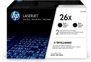Image de HP 26X LaserJet, lot de 2 cartouches de toner grande capacité authentiques, noir (CF226XD)