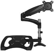 Image de StarTech.com Bras d'écran pour un moniteur - Support pour ordinateur portable avec hauteur réglable (ARMUNONB)
