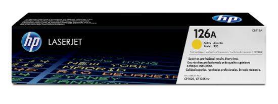 Image de HP 126A toner LaserJet jaune authentique (CE312A)
