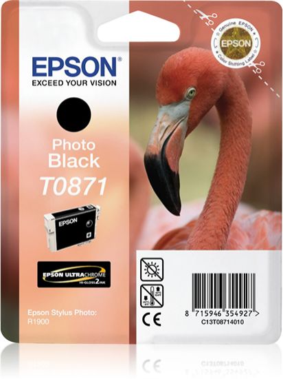 Image de Epson Flamingo Cartouche "Flamant Rose" - Encre UltraChrome Hi-Gloss2 N (C13T08714010)