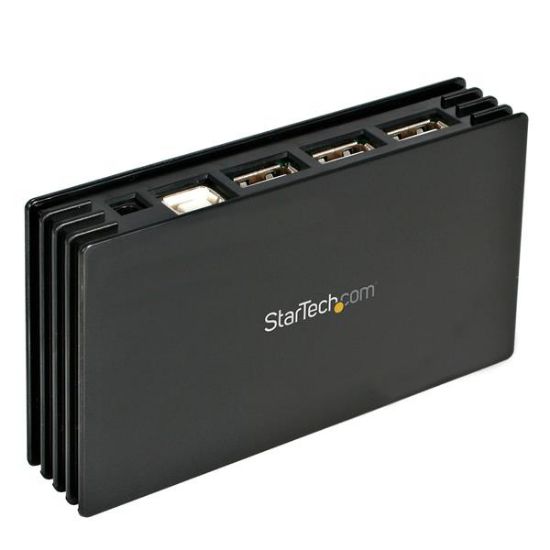 Image de StarTech.com hub & concentrateur USB 2.0 480 Mbit/s Noir (ST7202USBGB)