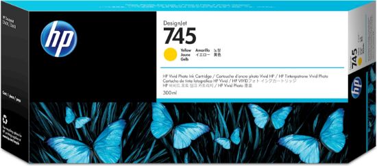 Image de HP Cartouche d'encre DesignJet 745 jaune, 300 ml (F9K02A)