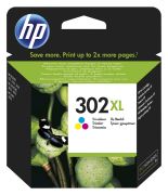 Image de HP 302XL Cartouche d’encre trois couleurs grande capacité authentique (F6U67AE)
