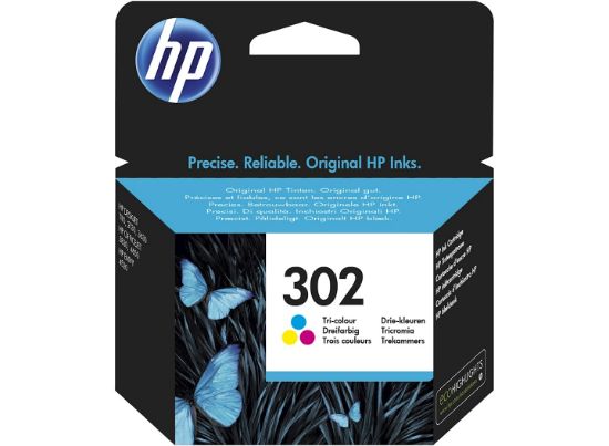 Image de HP 302 Cartouche d’encre trois couleurs authentique (F6U65AE)