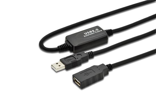 Image de Digitus  câble USB 10 m 2.0 USB A Noir (DA-73100-1)