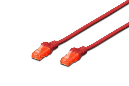 Image de Digitus 0.25m Cat6 U/UTP câble de réseau 0,25 m U/UTP (UTP) Rouge (DK-1617-0025/R)