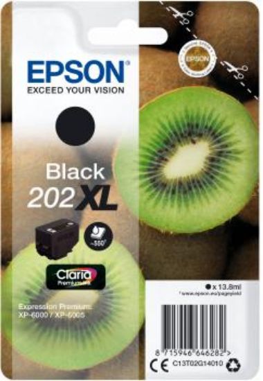Image de Epson Kiwi Singlepack Black 202XL Claria Premium Ink (C13T02G14020)