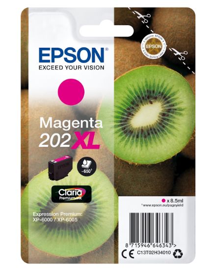 Image de Epson Kiwi Singlepack Magenta 202XL Claria Premium Ink (C13T02H34020)