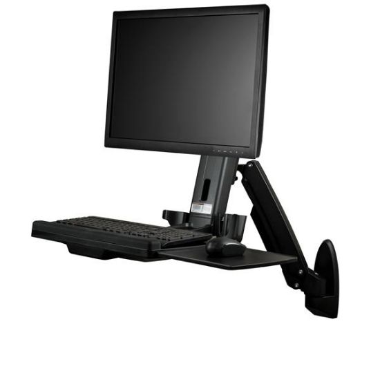 Image de StarTech.com Support de bureau debout mural pour écran, clavier et souris (WALLSTS1)