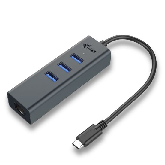 Image de i-tec Metal USB-C HUB 3 Port + Gigabit Ethernet Adapter (C31METALG3HUB)