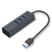 Image de i-tec Metal USB 3.0 HUB 3 Port + Gigabit Ethernet Adapter (U3METALG3HUB)