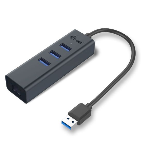 Image de i-tec Metal USB 3.0 HUB 3 Port + Gigabit Ethernet Adapter (U3METALG3HUB)