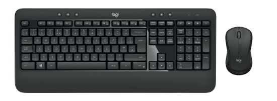 Image de Logitech MK540 Advanced clavier RF sans fil QWERTZ Allemand Noir, Blanc (920-008675)