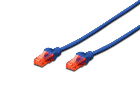 Image de Digitus 0.25m Cat6 U/UTP câble de réseau 0,25 m U/UTP (UTP) Bleu (DK-1617-0025/B)