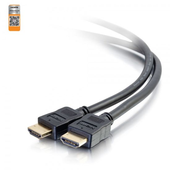 Image de C2G Câble 1,8 m HDMI® Premium, haut débit, série de performance- 4K 60 Hz encastrable dans le mur, certifié CMG (FT4) (50182)