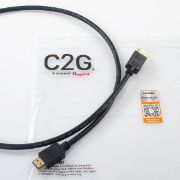 Image de C2G Câble 1,8 m HDMI® Premium, haut débit, série de performance- 4K 60 Hz encastrable dans le mur, certifié CMG (FT4) (50182)