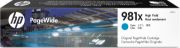 Image de HP 981X cartouche PageWide Cyan grande capacité authentique (L0R09A)