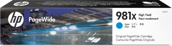 Image de HP 981X cartouche PageWide Cyan grande capacité authentique (L0R09A)