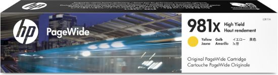 Image de HP 981X cartouche PageWide Jaune grande capacité authentique (L0R11A)