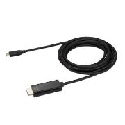 Image de StarTech.com Adaptateur USB-C vers HDMI 3m - Câble Vidéo USB Type C vers HDMI 2.0 - 4K60Hz - Compatible Thunderbolt 3 - Convertisseur USB-C à HDMI - DP 1.2 Alt Mode HBR2 - No ... (CDP2HD3MBNL)