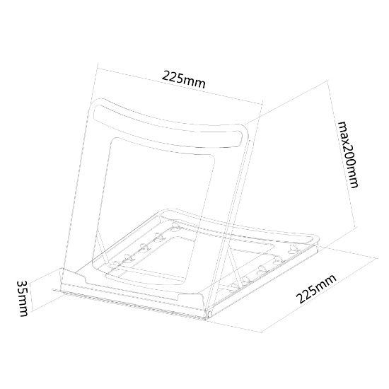 Image de Neomounts support d'ordinateur portable pliable (NSLS075BLACK)