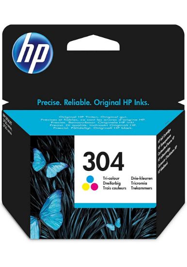 Image de HP 304 Cartouche d’encre trois couleurs authentique (N9K05AE)