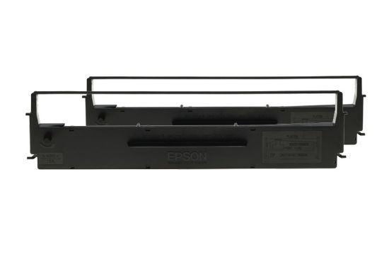 Image de Epson SIDM Black Ribbon Cartridge for LQ-350/300+/300+II, Dualpack (C13S015646)