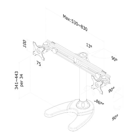 Image de Neomounts by Newstar support moniteur de bureau (FPMA-D700DD)