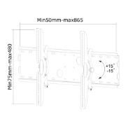 Image de Neomounts Support pour écran mural 37-85" - inclinable (PLASMA-W200BLACK)