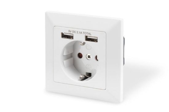 Image de Digitus  prise de courant 2x USB Blanc (DA-70613)