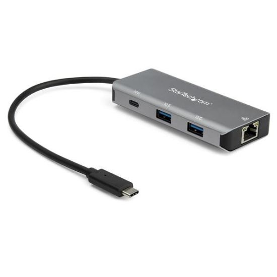 Image de StarTech.com Hub USB-C à 3 ports USB et 1 port GbE - 2 ports USB-A, 1 port USB-C - 10 Gbps (HB31C2A1CGB)