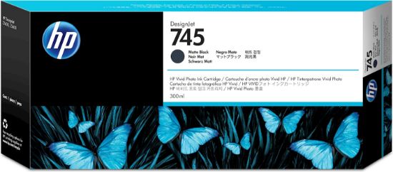 Image de HP Cartouche d'encre DesignJet 745 noir mat, 300 ml (F9K05A)