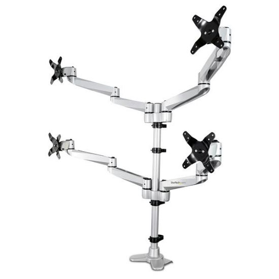 Image de StarTech.com Bras pour écran PC à 4 affichages - Multidirectionnel (ARMQUADPS)