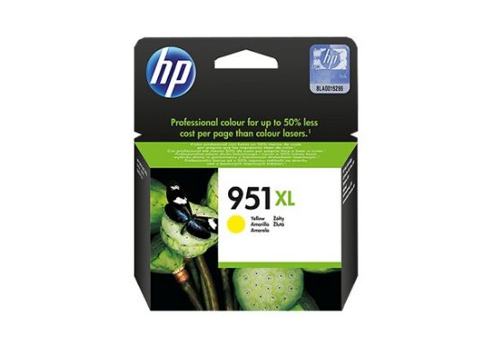 Image de HP 951XL cartouche d'encre jaune grande capacité authentique (CN048AE)