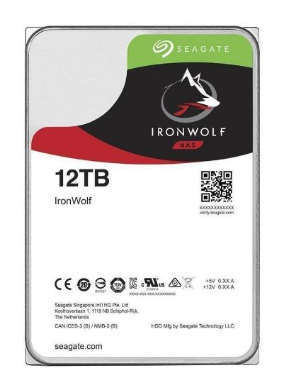 Image de Seagate NAS HDD IronWolf disque dur 12 To 7200 tr/min 256 Mo 3.5" Série ATA III (ST12000VN0008)