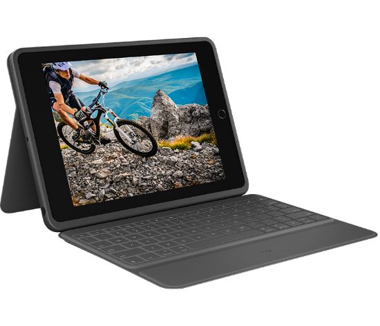 Image de Logitech Rugged Folio Graphite Smart Connector QWERTY Anglais britannique (920-009319)