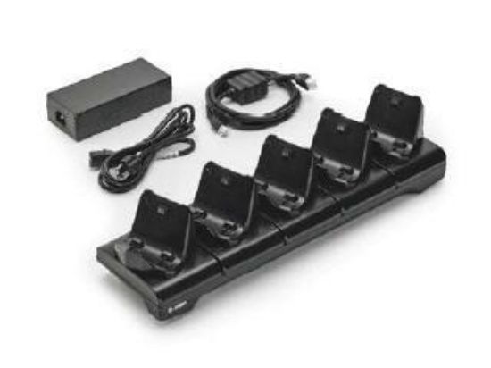 Image de Zebra 5-Slot Docking Cradle, includes EU power cord chargeur de batterie (CRD-MPM-5SCHGEU1-01)