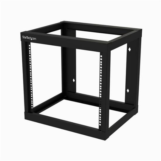 Image de StarTech.com Rack serveur mural 9U à cadre ouvert - Profondeur de 45,7cm - Acier - 2 montants (RK919WALLO)