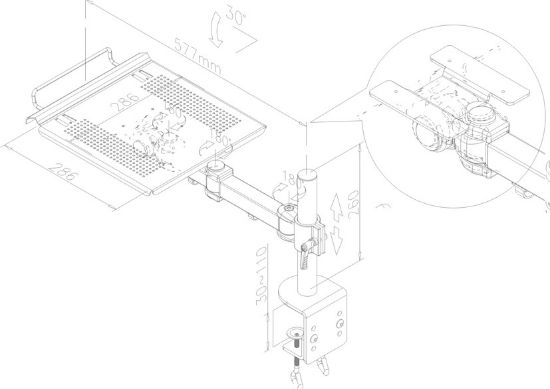 Image de Neomounts Support d'ordinateur portable à fixer 10-22" (NOTEBOOK-D100)
