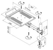 Image de Neomounts Support d'ordinateur portable à fixer 10-22" (NOTEBOOK-D100)