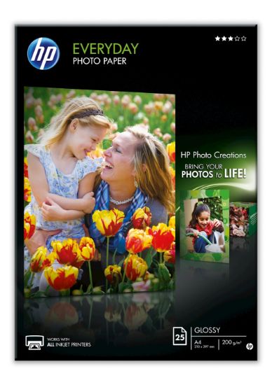 Image de HP Papier photo brillant Everyday - 25 feuilles/A4/210 x 297 mm (Q5451A)