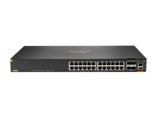Image de HP E Aruba Networking 6300F 24-port 1GbE Class 4 PoE & 4-port SFP56 Switch - Gris (JL666A#ABB)