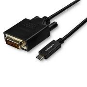 Image de StarTech.com Câble USB-C vers DVI de 3m - Adaptateur Vidéo 1080p (Single Link) USB Type-C (DP Alt Mode HBR2) vers DVI-Digital - Fonctionne avec TB3 - PC Portable vers Écran ... (CDP2DVI3MBNL)