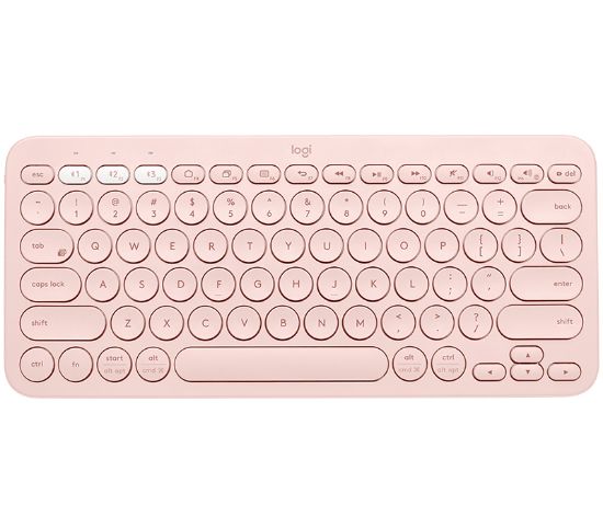 Image de Logitech K380 Multi-Device clavier Universel Bluetooth QWERTY Anglais, Italien Rose (920-009867)